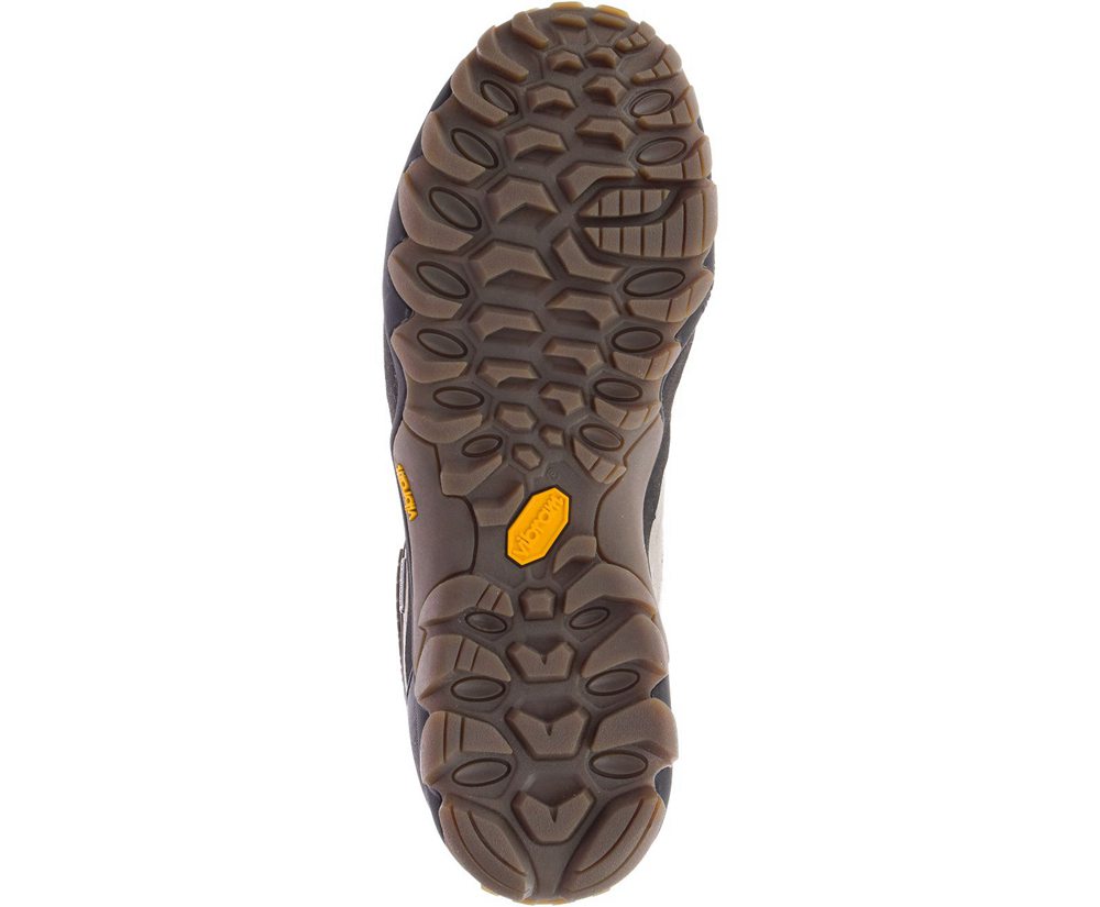 Merrell Hiking Shoes Grey/Black - Chameleon 8 Leather Waterproof - Mens 61PBZKTDL